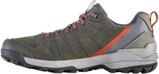 Oboz Men's Sypes Low Leather Waterproof Hiking Shoes Gray 9