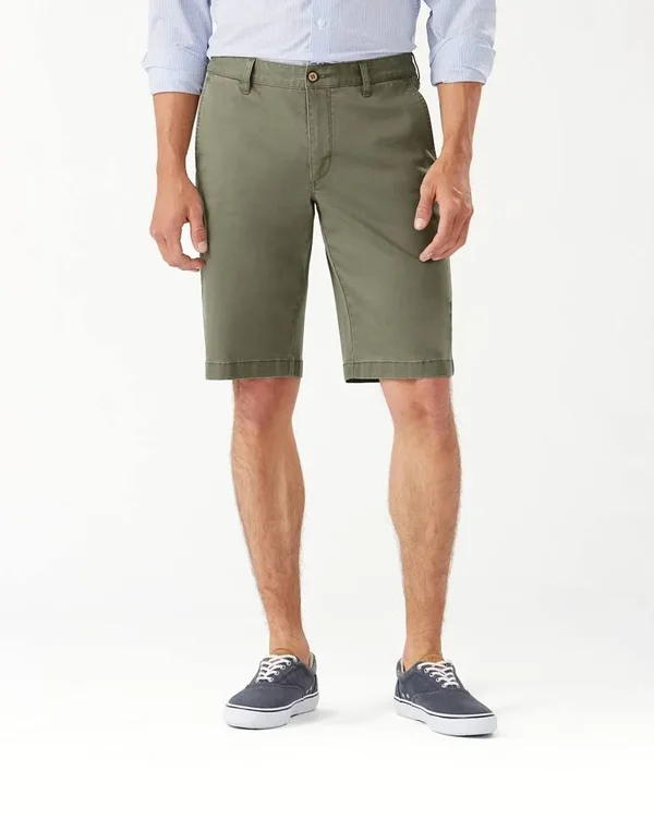 Tommy Bahama Men's Boracay 12-Inch Chino Shorts - Tea Leaf - Size 36