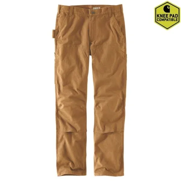 Carhartt Rugged Flex Straight Fit Duck Double Front Pants, Brown, 30x22 x 36x22