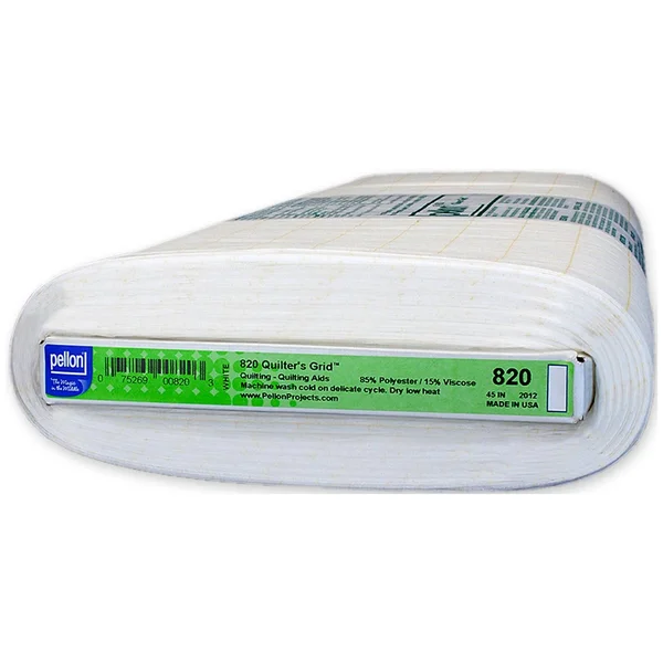Pellon Quilter&s Fusible Non-Woven Layout Grid-White 44x22X25yd FOB: Mi