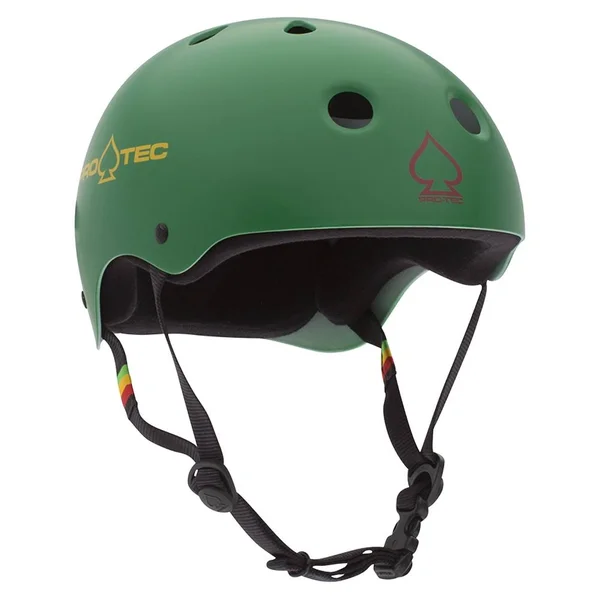 Pro-Tec Classic Skate Helmet- Matte Rasta Green - S