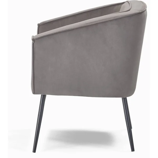 Adore Decor Rani Velvet Accent Chair Gray