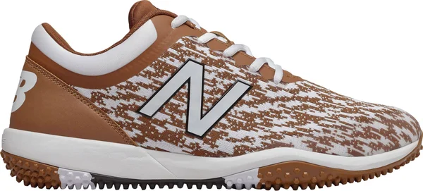 New Balance Men's 4040v5 Turf Baseball Shoes - Orange/White (Size 8.5)