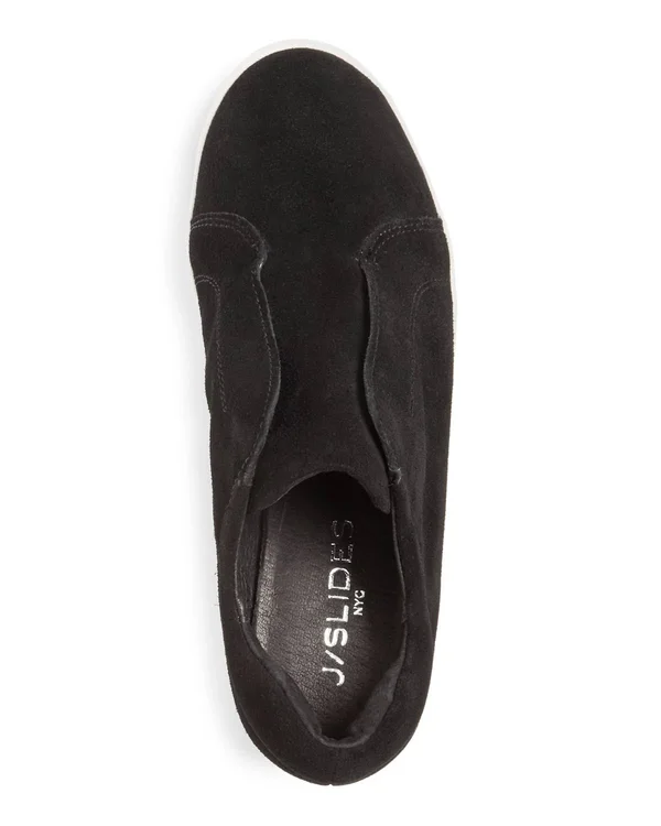 J/Slides Starr Suede Sneaker, Black, 8