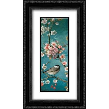Blossom III 2X Matted 14x24 Black Ornate Framed Art Print by Audit, Lisa