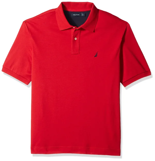 Nautica Men's Classic Fit Short Sleeve Solid Soft Cotton Polo Shirt