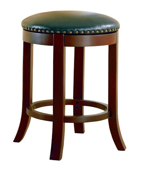 Coaster Home Furnishings Kodiak 29x22 Swivel Bar Stools with Upholstered SEAT, Set of 2 - Dark Brown