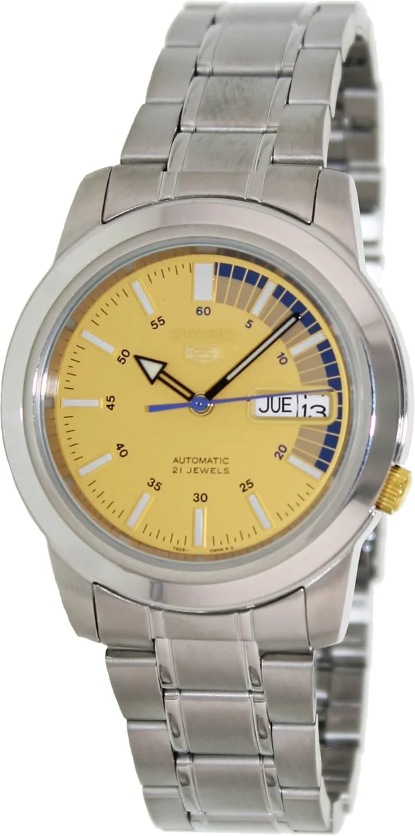 Seiko 5 Automatic Gold Dial Stainless Steel Men's Watch SNKK29