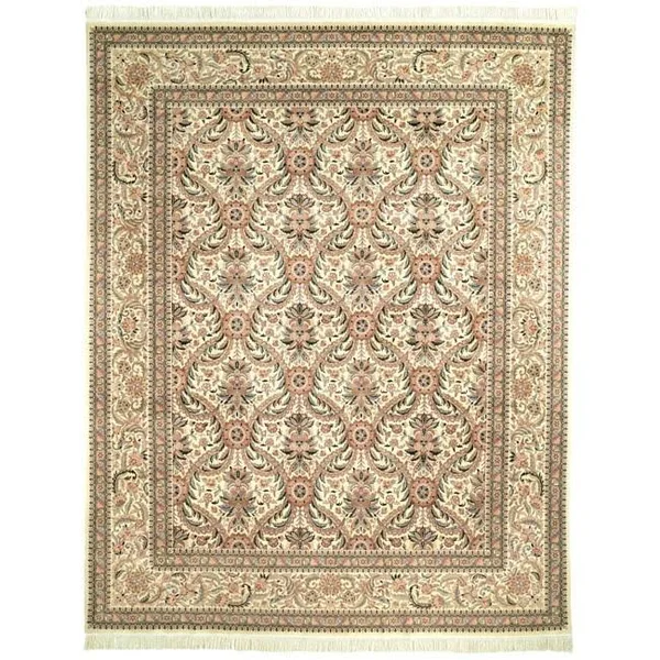 Safavieh Traditional Asian Hand-Knotted Royal Kerman Wool Rug - Green/Beige 4& x 6&
