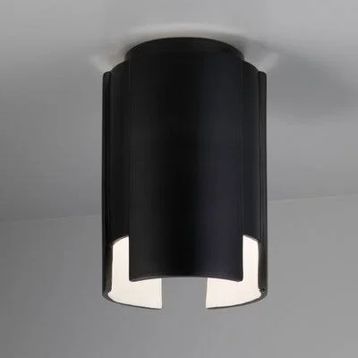 Lashay 1-Light 6.25x22 Flush Mount Wrought Studio Finish: Gloss Black/Matte White