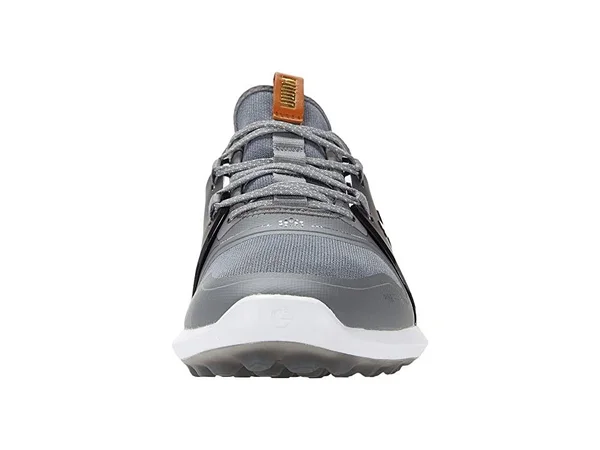 Puma Ignite Fasten8 Golf Shoes - Quiet Shade/Gold/Black 10.5, Wide
