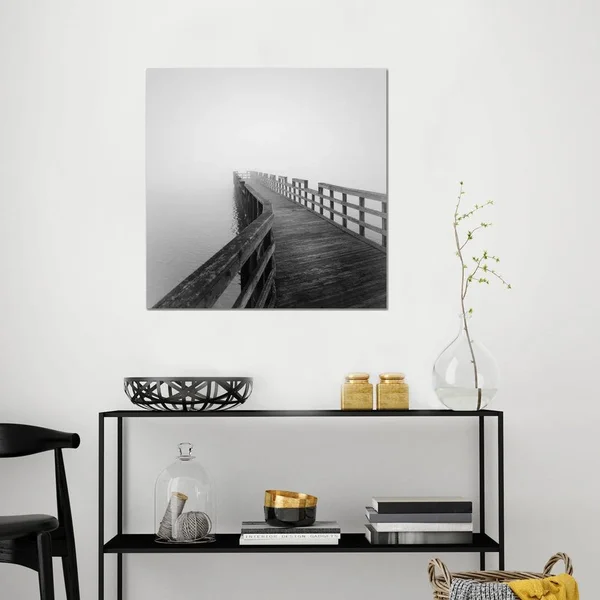 Nicholas Bell Photography Canvas Art Prints - Concord Pier ( scenic & landscapes > Nature > Mist & Fog art)
