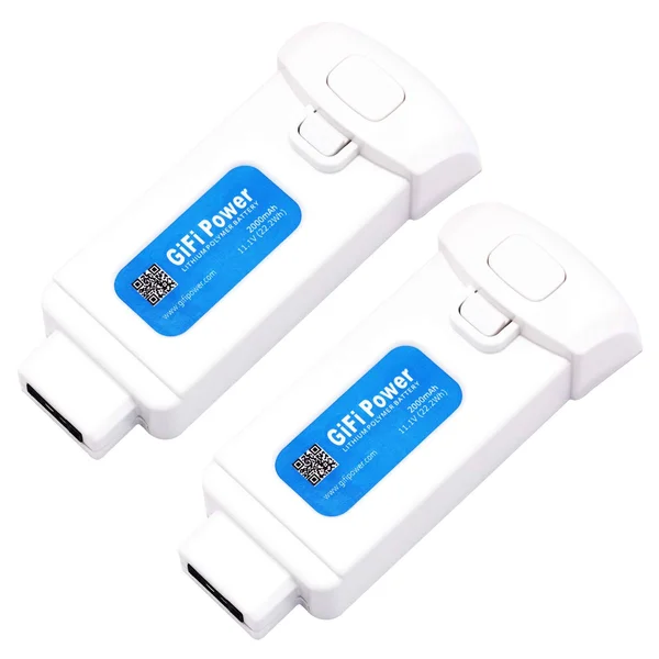 GiFi Power Replacement 11.1V 2000mAh 3S Lipo Battery for Yuneec Breeze 4K Drone (2 Pack) 1891x2