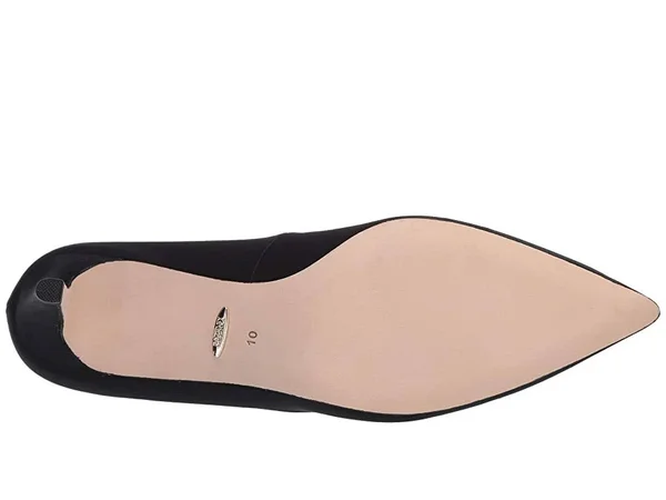 Badgley Mischka Women's Carrie Crystal-embellished Kitten Heel Pumps 7.5, Black Satin