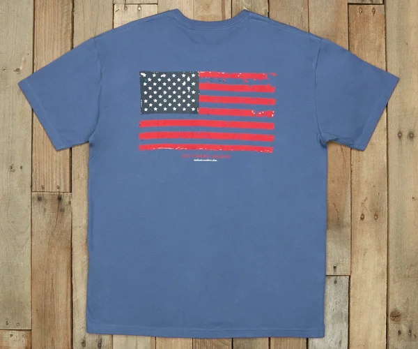 Southern Marsh Vintage Flag Pocket Tee Light Gray - L