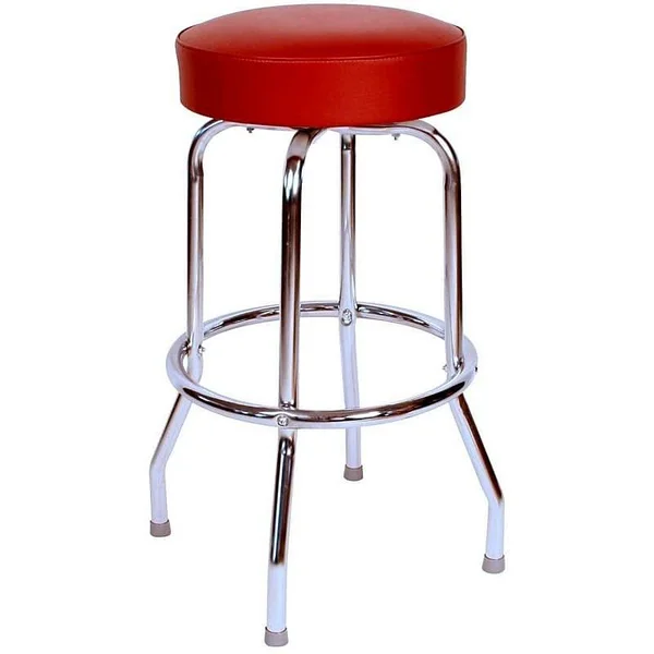 Richardson Seating Retro Home 24x22 Swivel Bar Stool Upholstery: Wine