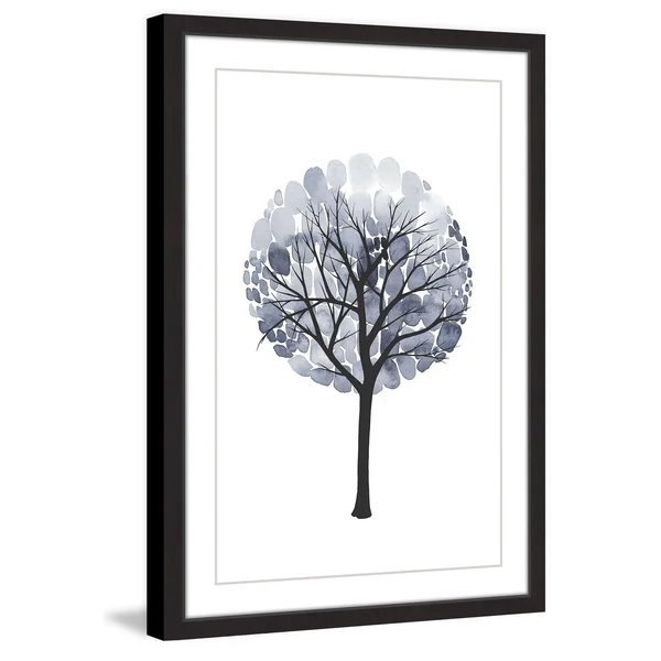 Marmont Hill Midnight Elm I Framed Painting Print - Black