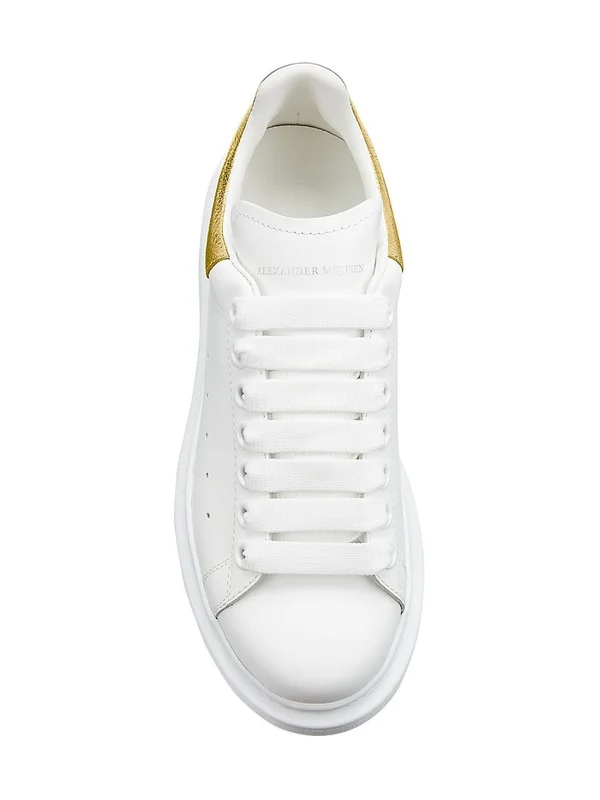 Alexander McQueen Oversized Sneakers - White/Rose Gold, Women's, 37EU, Sneakers & Trainers Chunky & Oversized Dad Sneaker