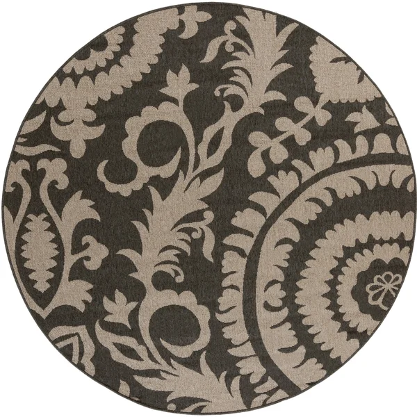 Surya Alfresco ALF-9615 Black Area Rug 7&6x22 x 10&9x22