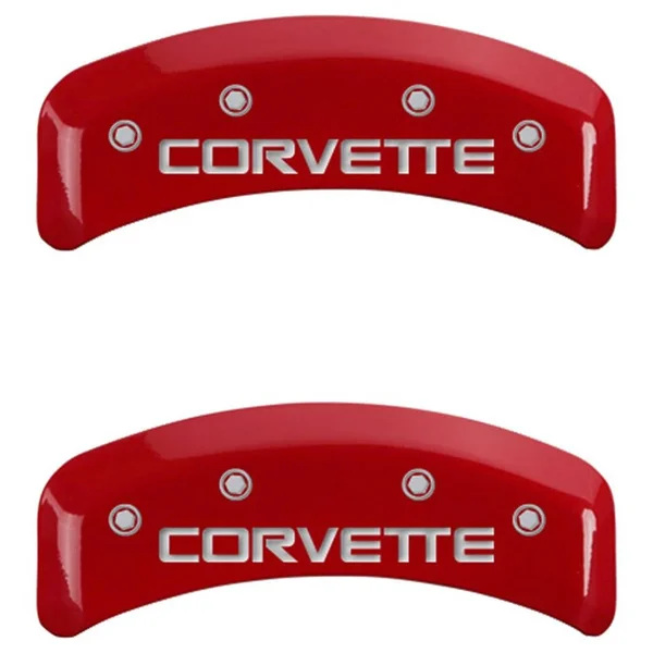Brake Caliper Cover - MGP 13013SCV4RD Red Powdercoat