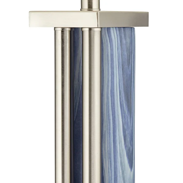 360 Lighting Laguna Blue Modern Coastal USB Table Lamps Set of 2