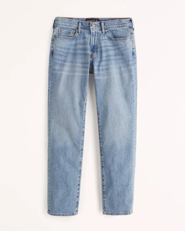 Men's Straight Jeans in Light Medium Wash - Size 32 x 34, Abercrombie & Fitch