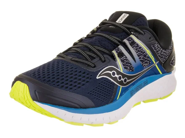 Saucony Men's Omni ISO Running Shoe Navy/Blue/Citron