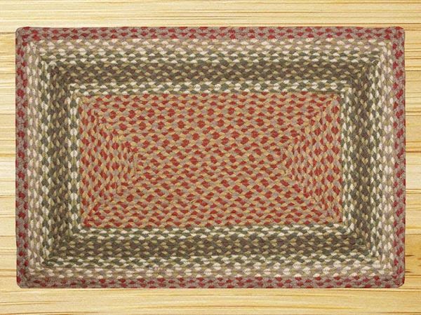 Earth Rugs Rectangle Area Rug 27x22 x 45x22 Olive/Burgundy/Gray