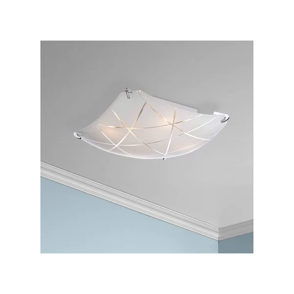Lattice 16 1/2x22 Wide Contemporary Chrome Ceiling Light