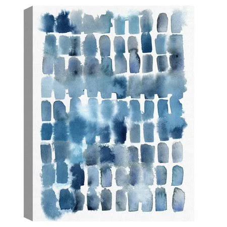 Masterpiece Art Gallery Blue Wash Blocks Canvas Wall Art