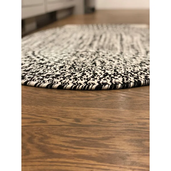 Colonial Mills 2& x 9& Denim Blue and Gray All Purpose Handcrafted Reversible Oval Outdoor Area Throw Rug Runner