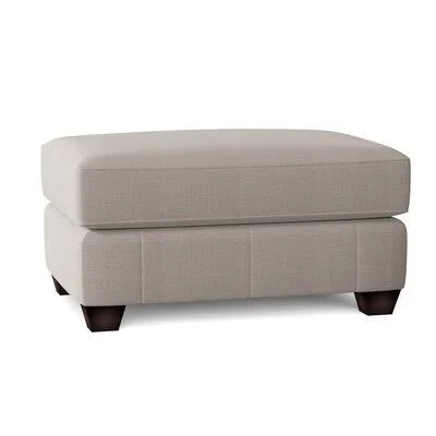 Birch Lane Hawthorn 38x22 Rectangle Standard Ottoman Body Fabric: Sunbrella Meridian Wisteria
