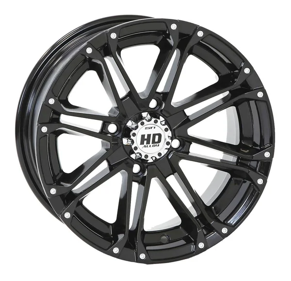 STI HD3 ATV UTV Gloss Black Wheel 14x7 4/137 5+2 (Beveled Seat)