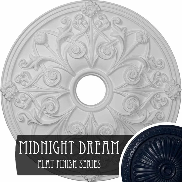 23 5/8x22OD x 3 7/8x22ID x 2 1/8x22P Jamie Ceiling Medallion (Fits Canopies Up to 3 7/8x22), Hand-Painted Midnight Dream