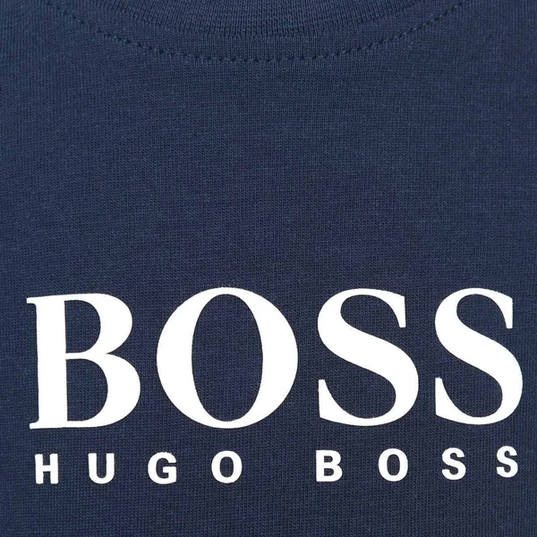 Boss Boys Blue Cotton T-Shirt
