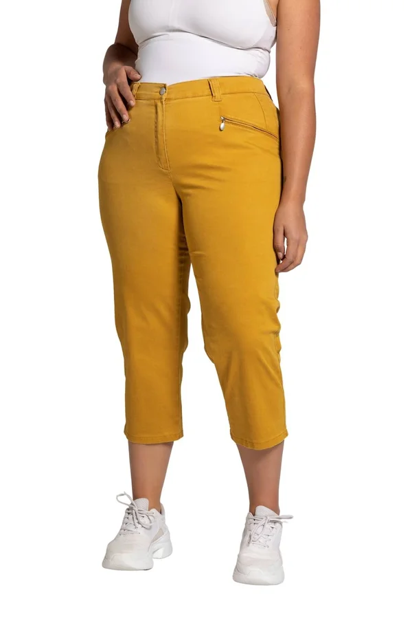 Plus Size Business Pants - Woman, Orange, Size: 32, Cotton, Ulla Popken