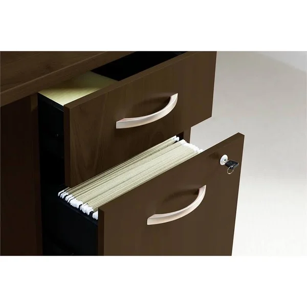 Bush Business Furniture Series C Elite 72w x 30D C Leg Desk with Two 3/4 Pedestals in Mocha Cherry