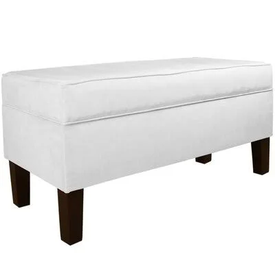 Upholstered Flip Top Storage Bench Wayfair Custom Upholstery Body Fabric: Velvet White
