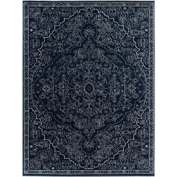 BALTA Telford Teal 7 ft. x 9 ft. Oriental Medallion Area Rug - Blue