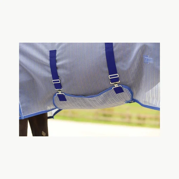 Weatherbeeta ComFiTec Ripshield Plus Detach-A-Neck Fly Sheet - White/Blue