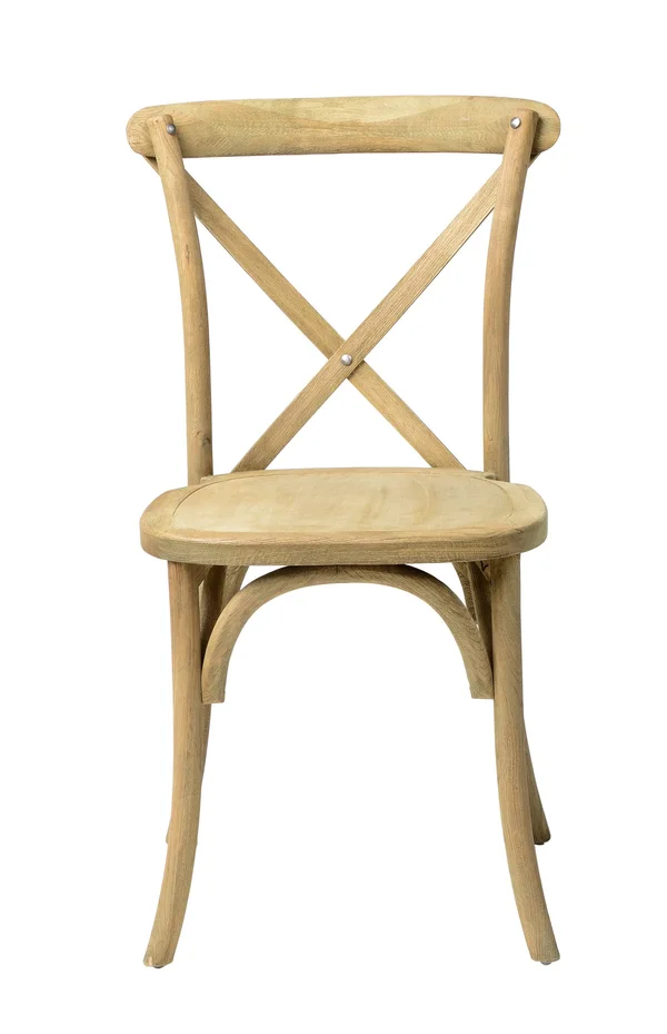Rustic Sonoma Solid Wood Cross Back Stackable Dining Chair - Tinted