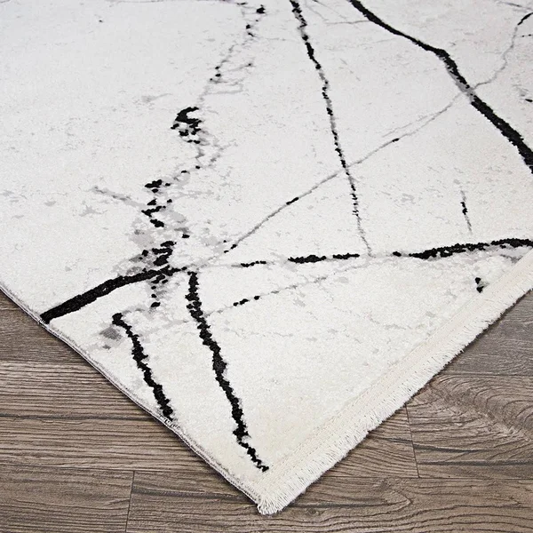 Maravedi Lightning Area Rug - 3&11x22 x 5&11x22 - Ivory