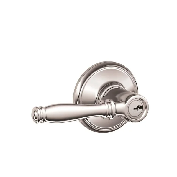 Birmingham Keyed Entry Lever Schlage Finish: Bright Chrome