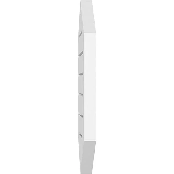 Ekena Millwork GVPVP20X3802SF-04 20x22W x 38x22H Vertical Peaked Surface Mount PVC Gable Vent 4/12 Pitch: Functional, w/ 2x22W x