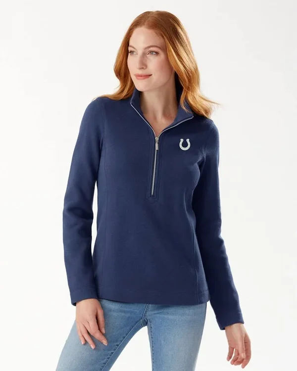 Tommy Bahama Women's NFL Aruba Half-Zip Sweatshirt - indianapolis_colts - Size M