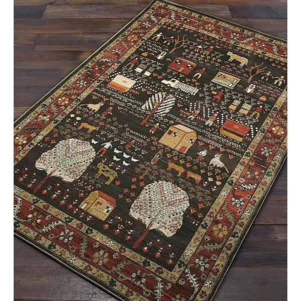 Shaker Village Red Area Rug Plow & Hearth