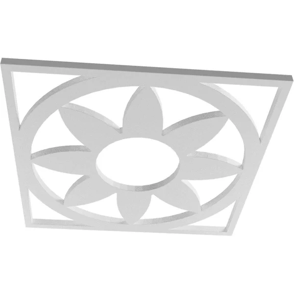 Ekena Millwork CMPP28BLSBL 28x22OD x 9 3/4x22ID x 3/4x22P Blume Architectural Grade PVC Pierced Ceiling Medallion - Black