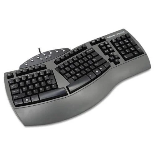 Fellowes Microban Split Design Keyboard - Black