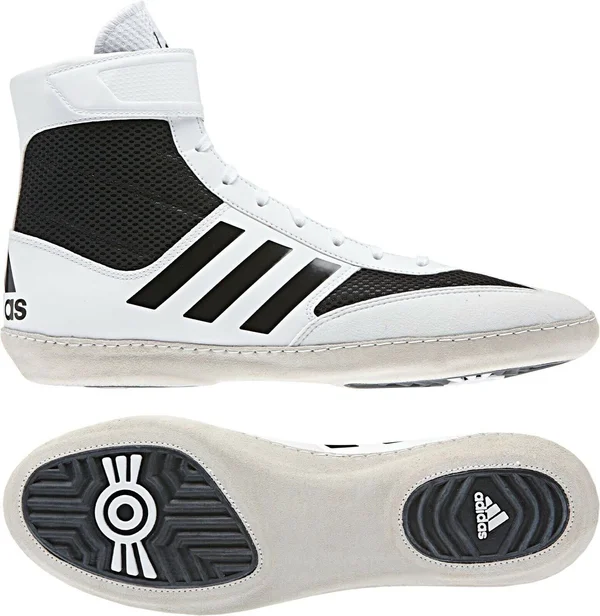 Adidas Combat Speed 5 Wrestling Shoes (White - Black)