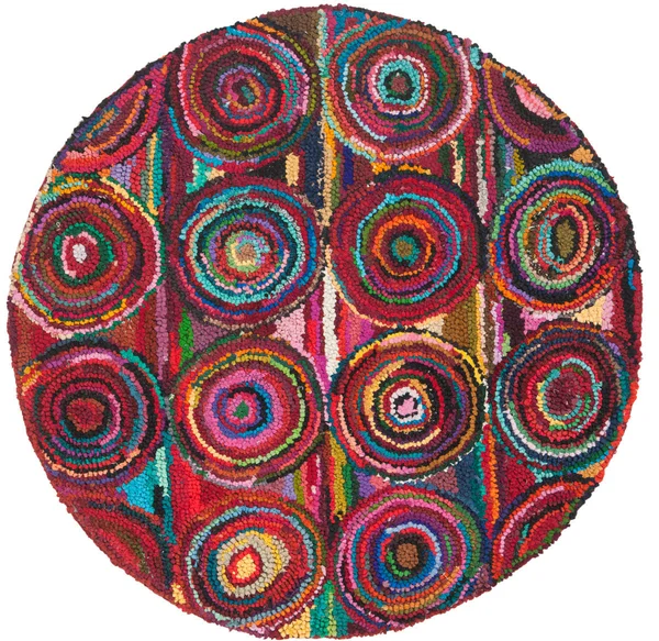 Safavieh Nantucket Pink/Multi 8& x 8& Round Area Rug